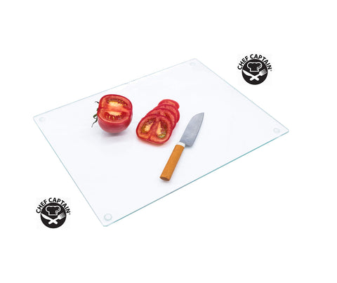 Chefcaptain extra-large glass cutting board supports daily heavy-duty prep tasks