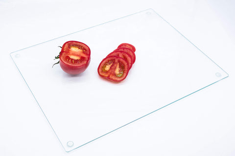 Chefcaptain glass cutting board scratch-resistant surface protects countertops during chopping