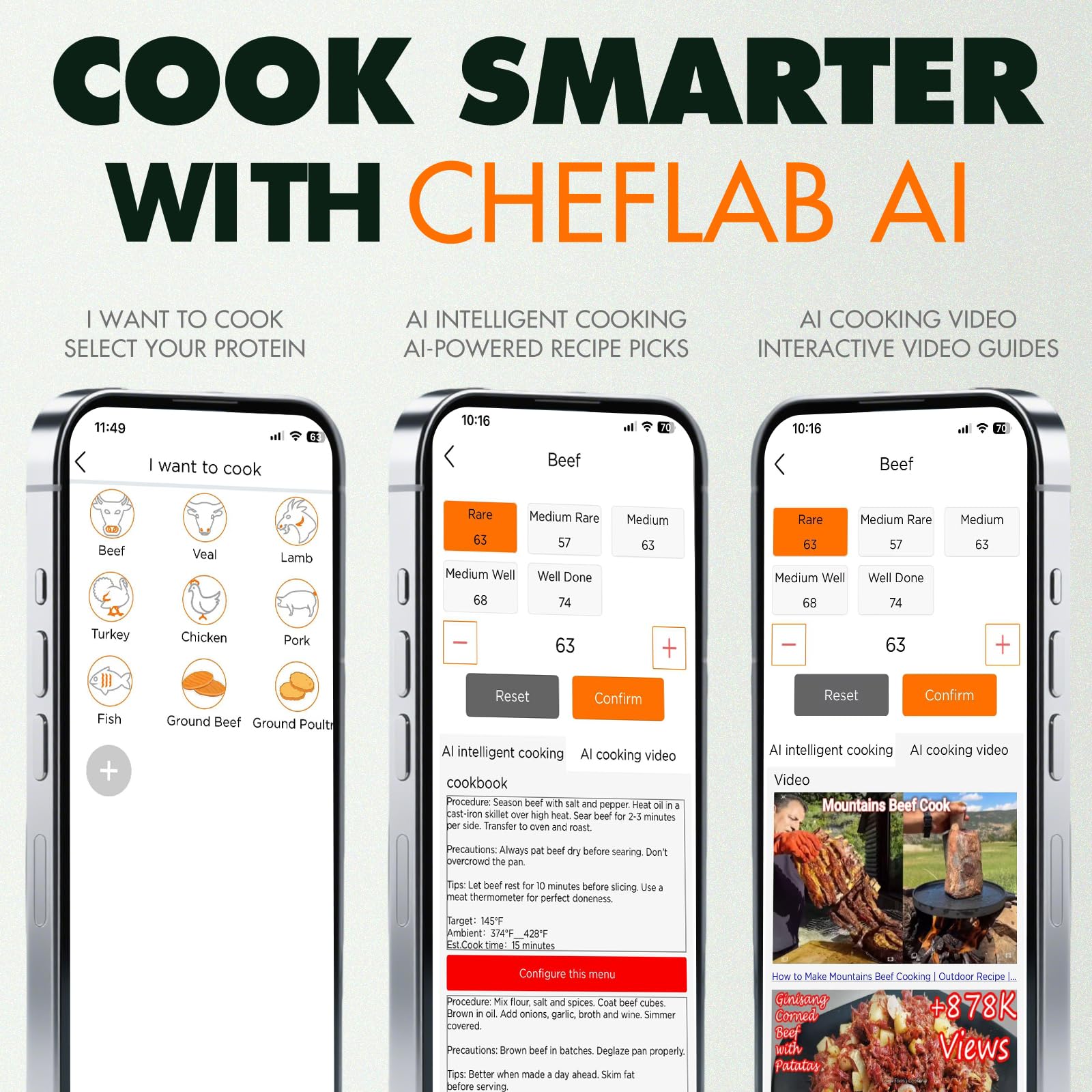 ChefLab AI thermometer 500ft range enables distant grilling monitoring