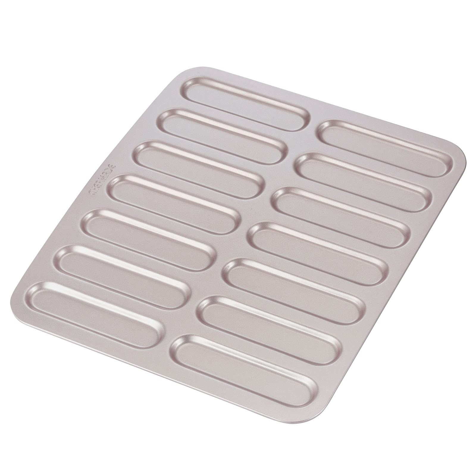 CHEFMADE eclair cake pan in champagne gold for uniform mini pastries