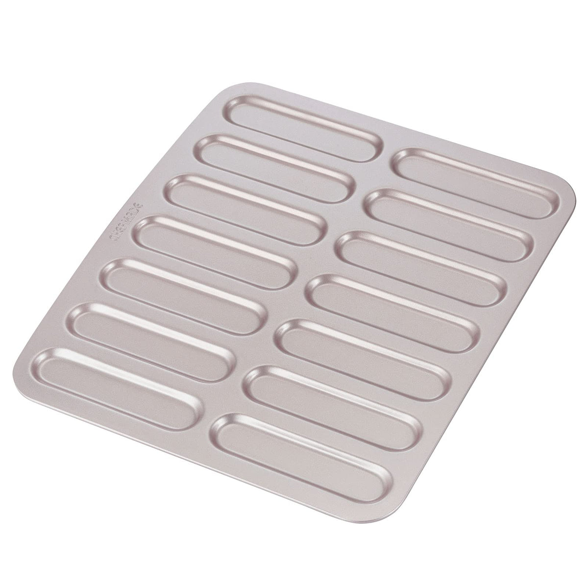 CHEFMADE eclair cake pan in champagne gold for uniform mini pastries