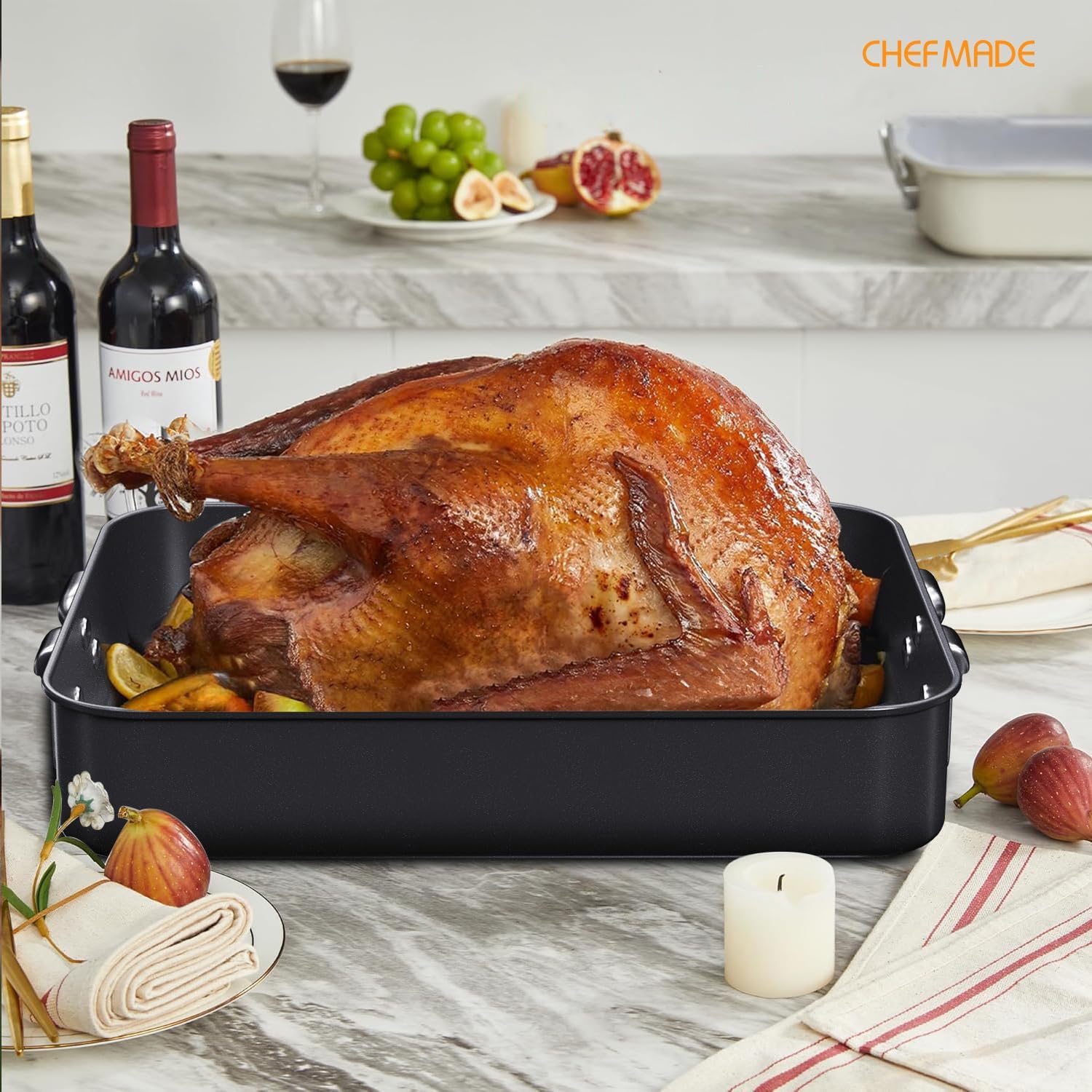 CHEFMADE oven-safe up to 450°F for roasting and baking.