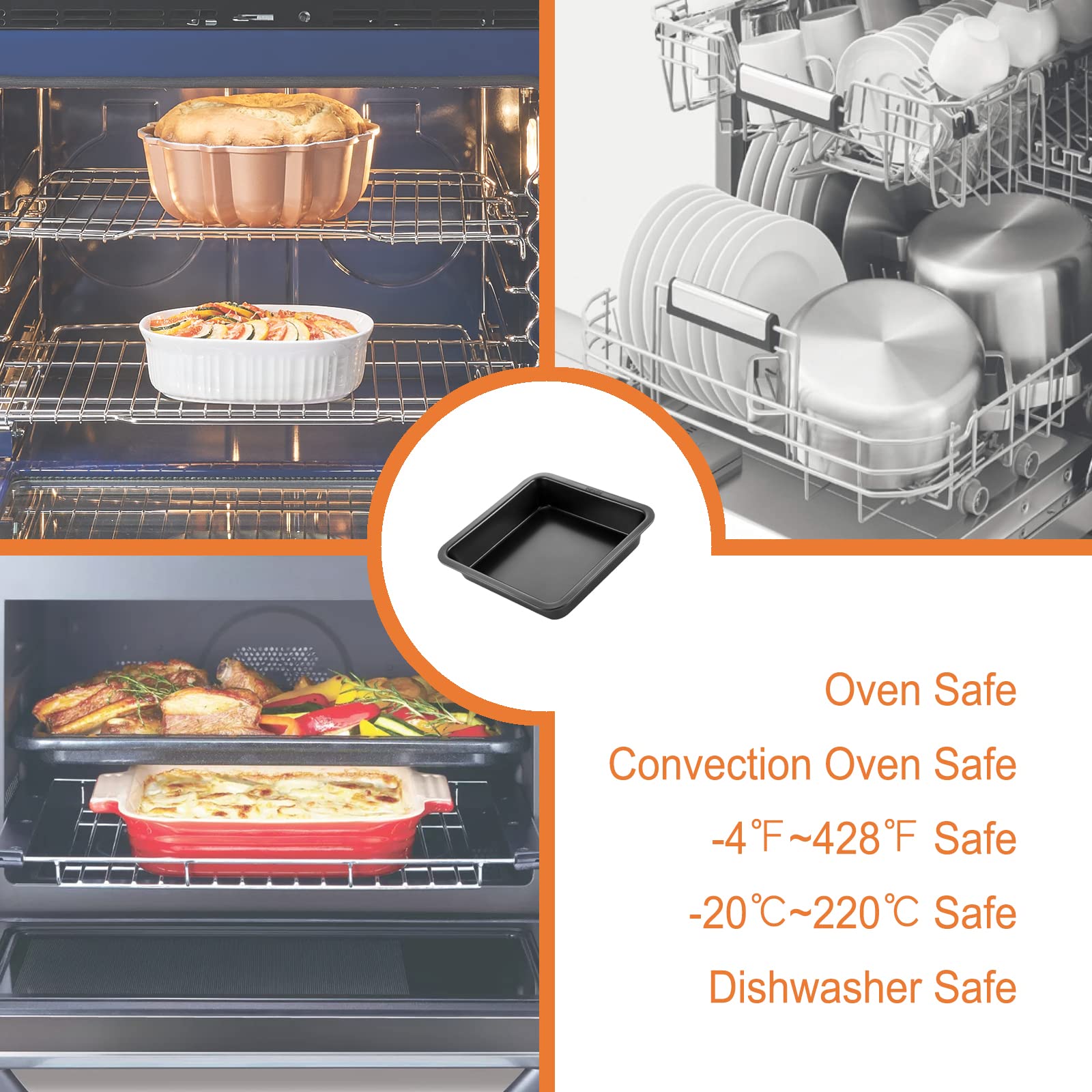 CHEFMADE square cake pan handle grip for safe oven handling.