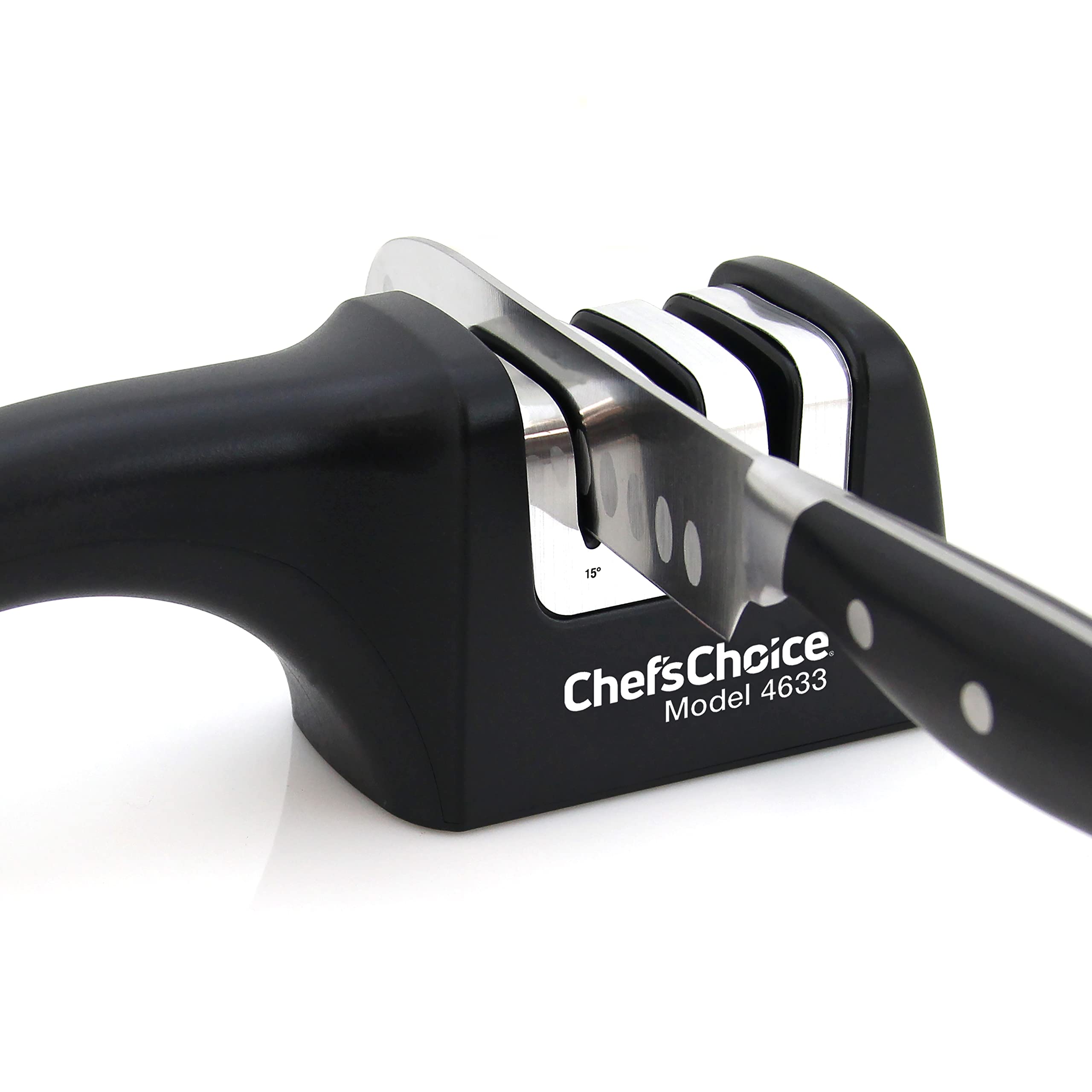 Chef'sChoice AngleSelect close-up on diamond abrasives for precise sharpening
