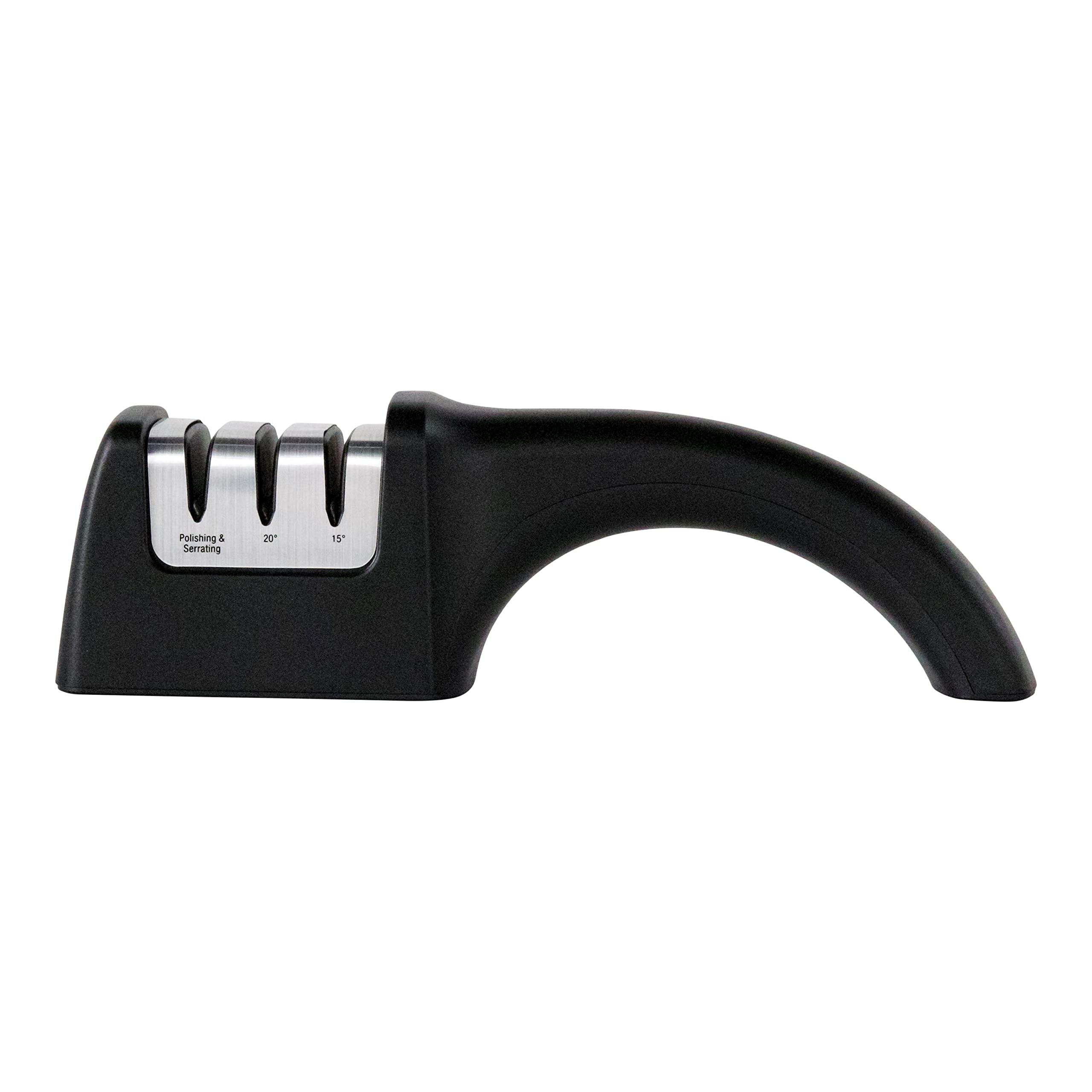 Chef'sChoice AngleSelect ergonomic handle positioned for comfortable, ambidextrous use
