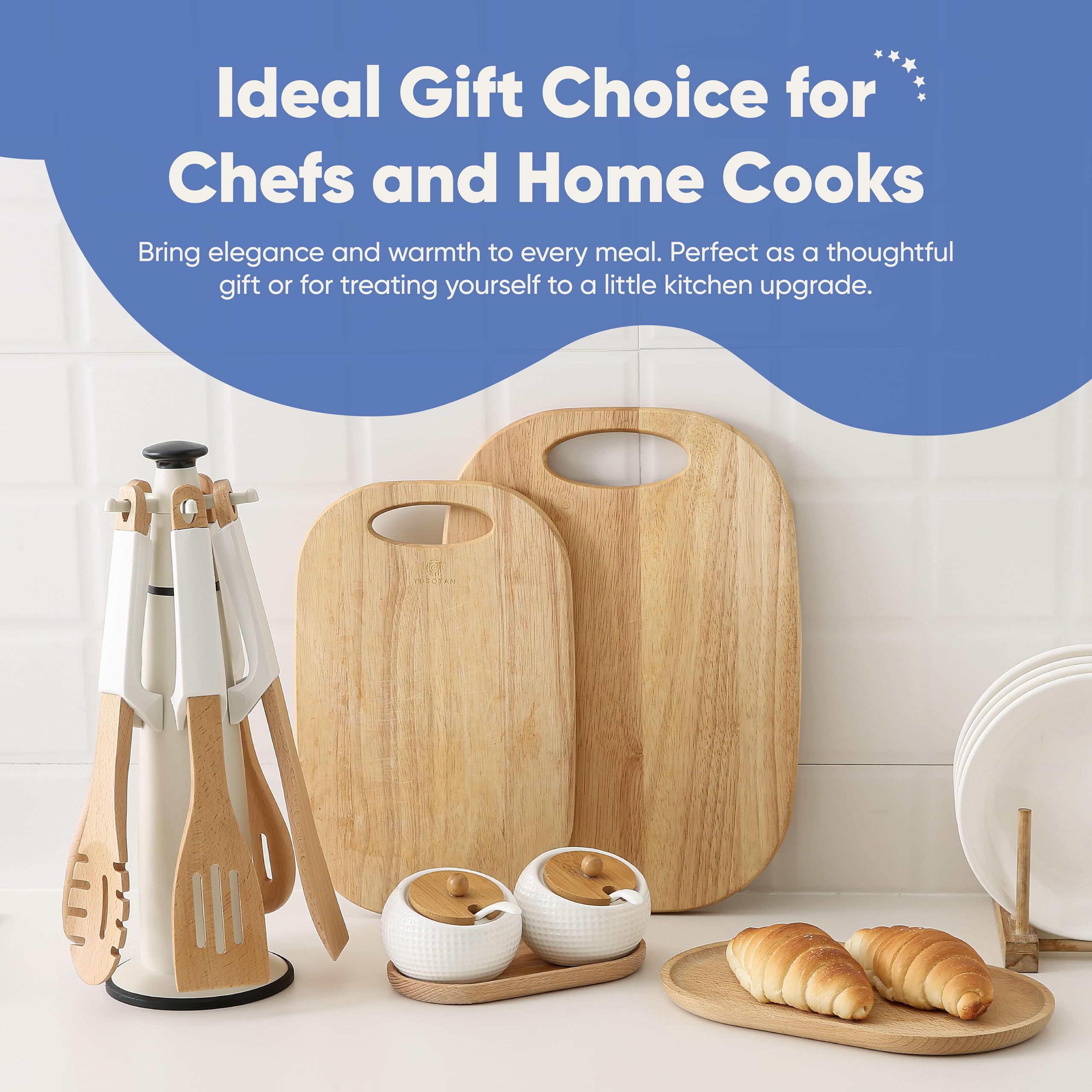 Chef's Path beech wood utensils crafted for gentle cookware care