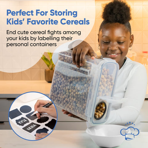 Chef's Path BPA-free cereal container material for safe dry storage.