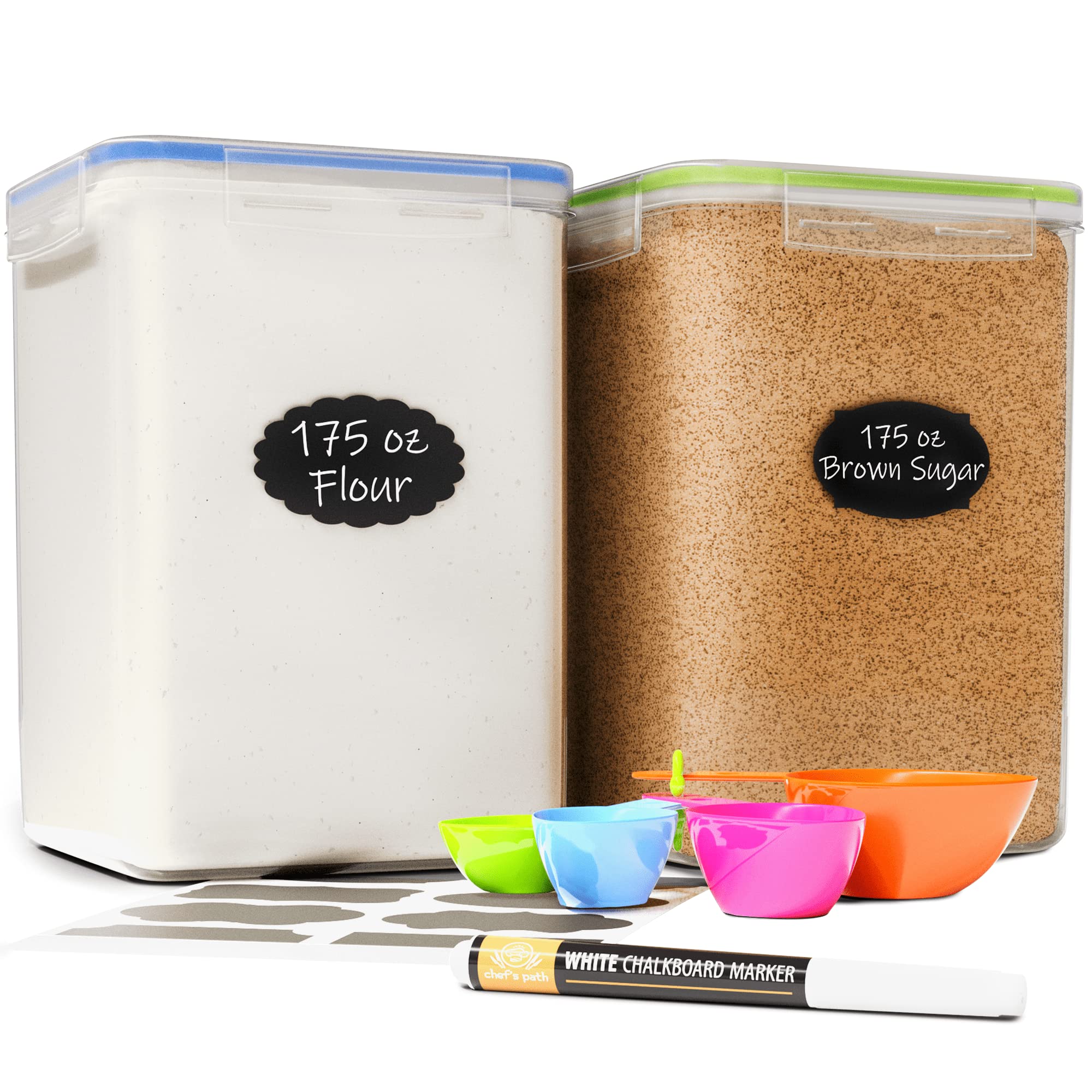Chef's Path large airtight container with side-locking lid for bulk storage and freshness.