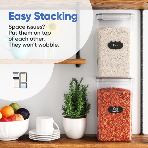 Chef's Path set includes measuring cups, labels, and chalkboard marker for labeling.
