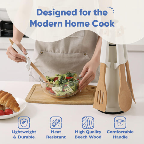 Chef's Path rotating utensil holder for organized, accessible tools