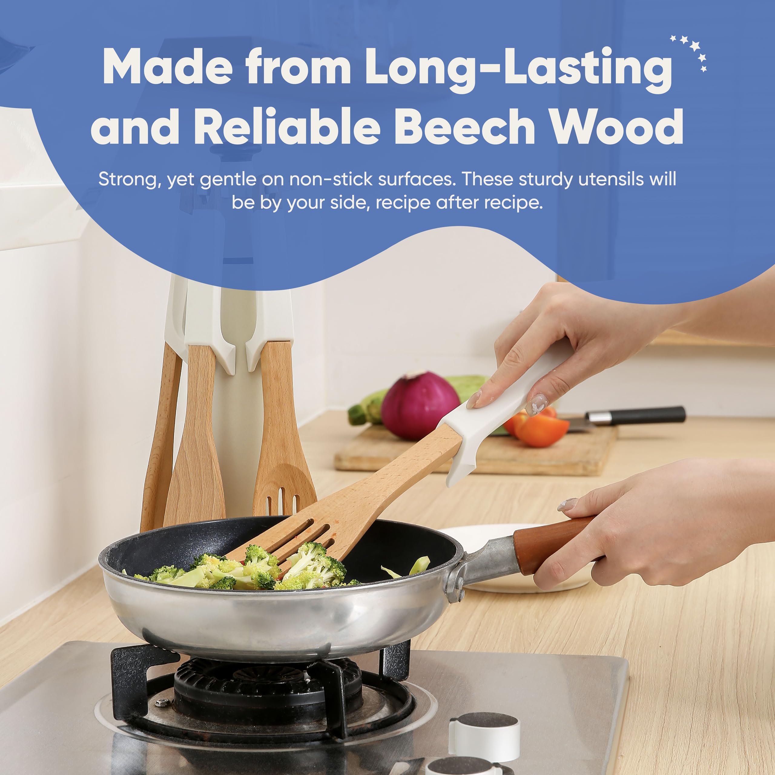 Chef's Path silicone spoon rest keeps counters clean during cooking