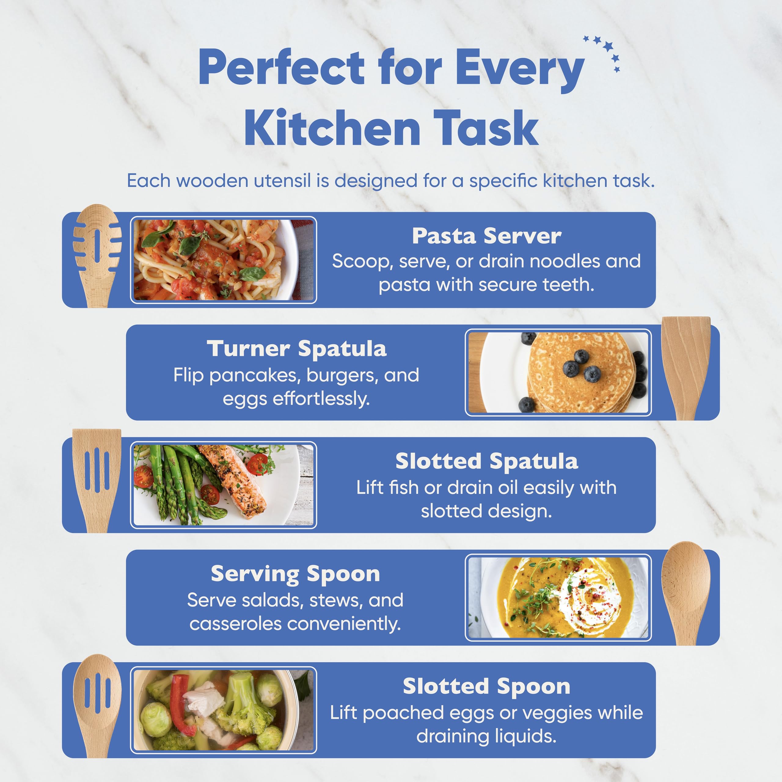 Chef's Path slotted spoon for efficient draining