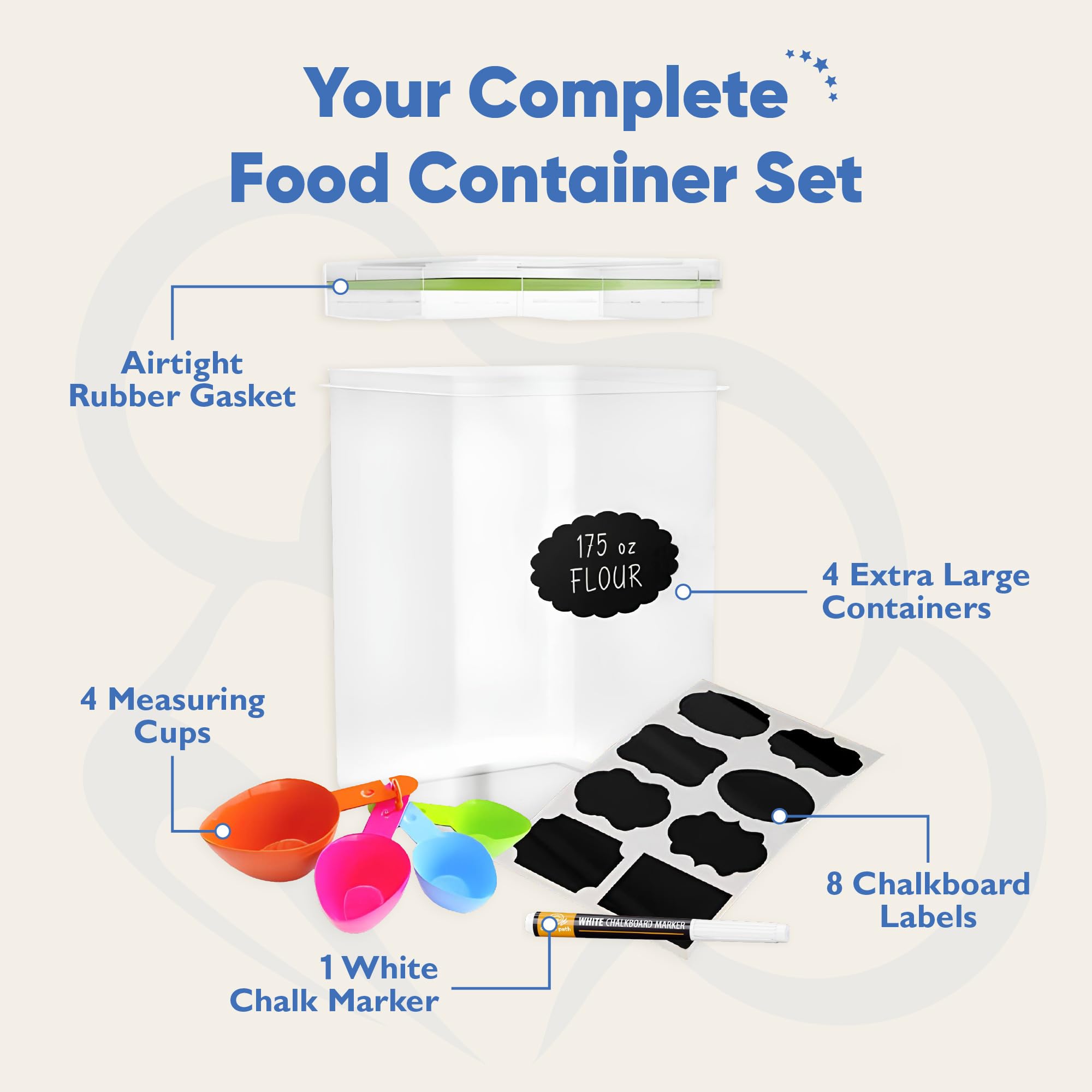 Chef's Path stackable kitchen containers save fridge and cabinet space