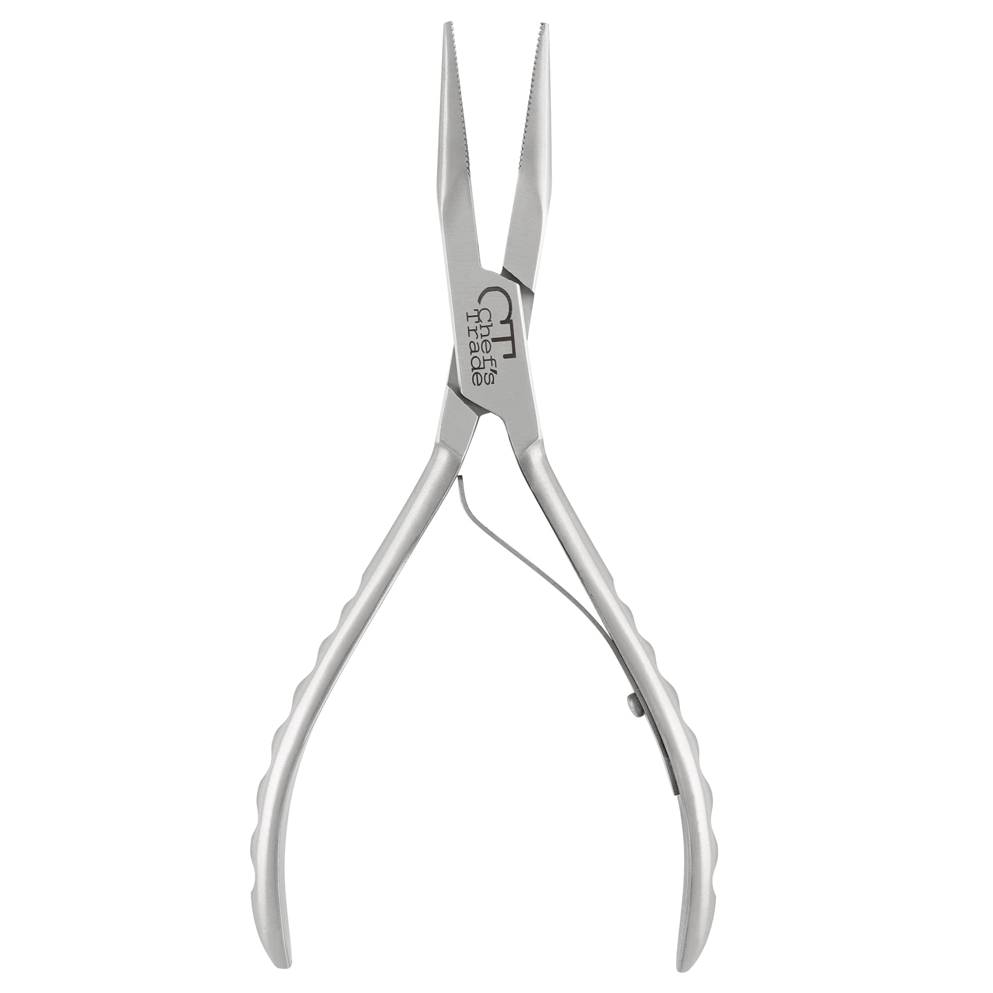 Chefs Trade easy cleaning fish bone tweezers save prep time.