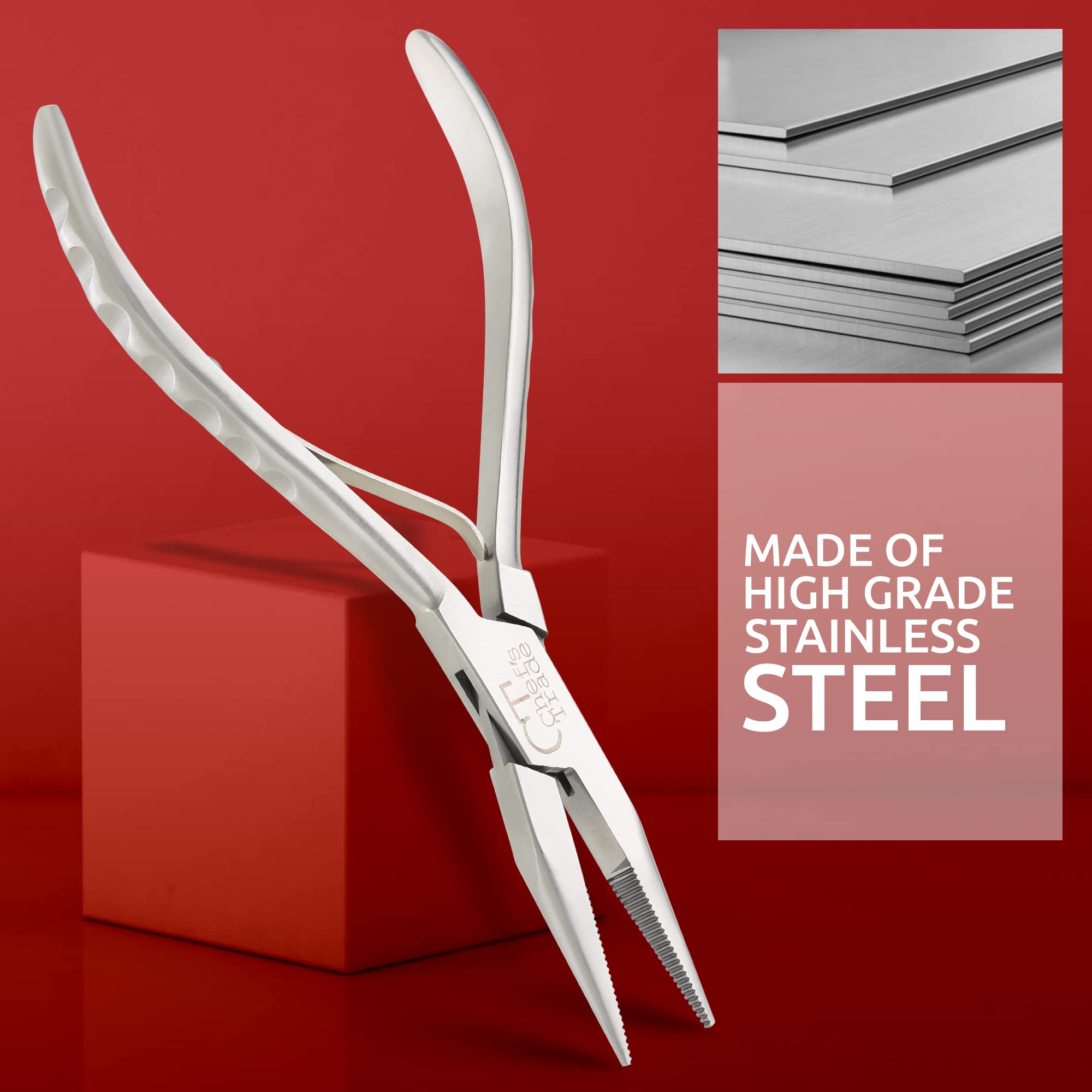 Chefs Trade tweezers handle freshwater and saltwater fish types for clean fillets.