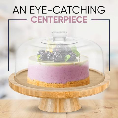 CHEF'S UNIQUE clear acrylic dome protects pastries while showcasing treats