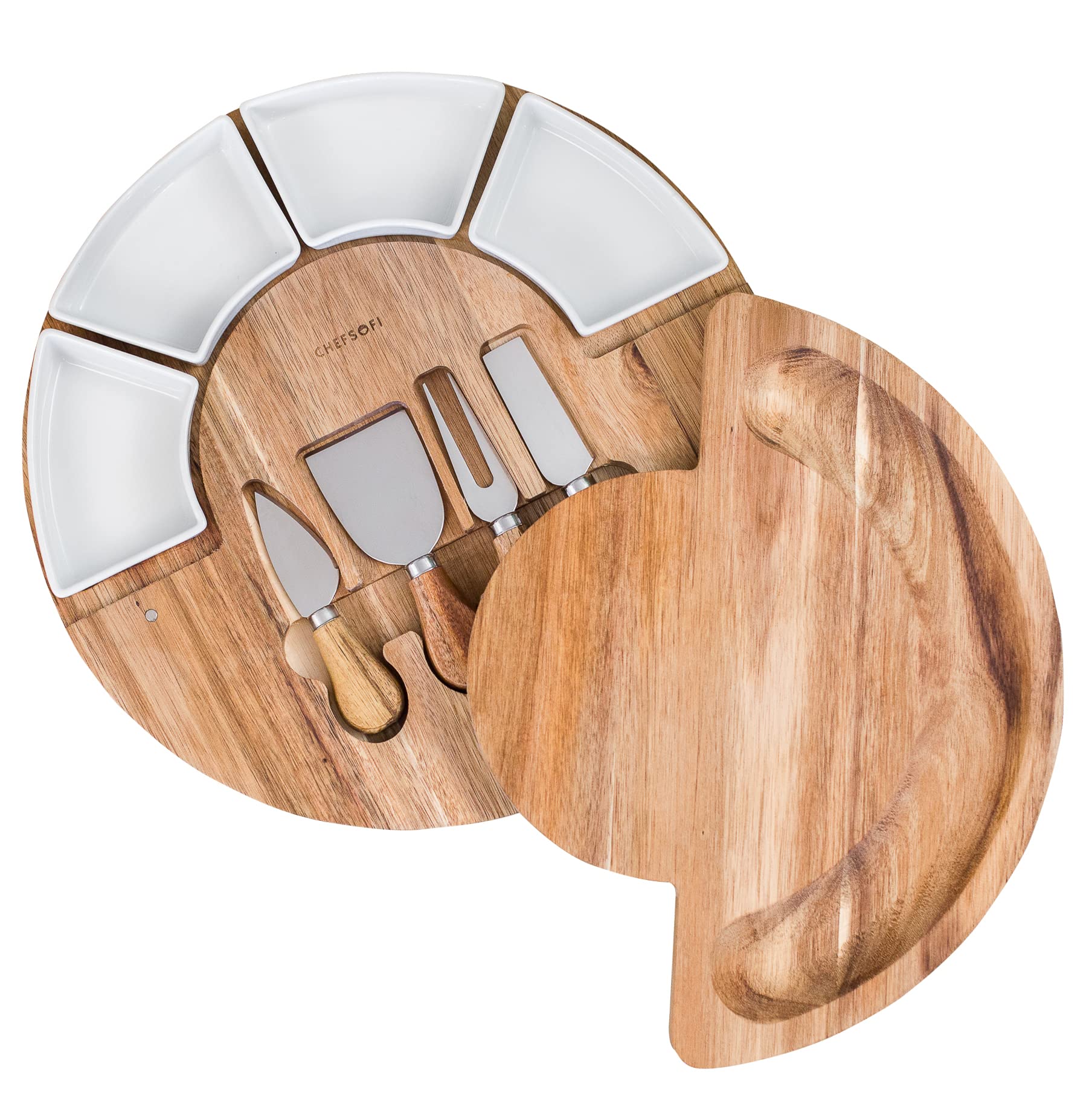 ChefSofi acacia wood closeup highlights rich grain and craftsmanship.