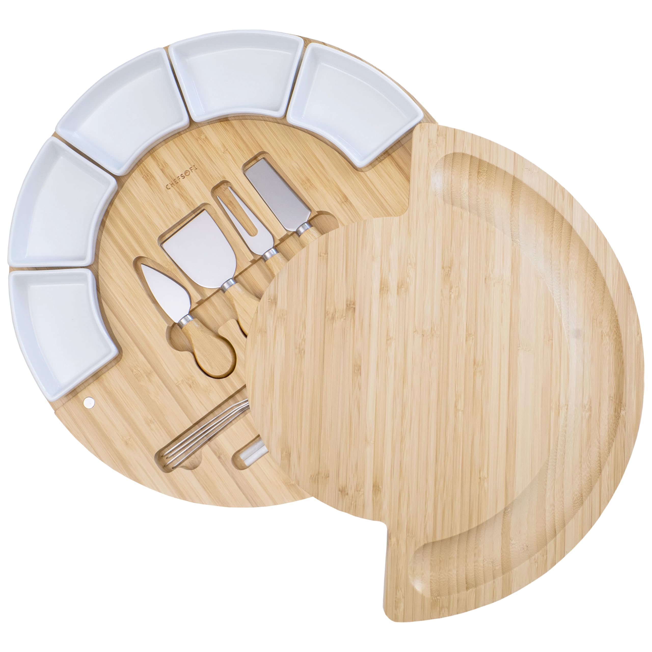 ChefSofi 16-inch board provides ample space for variety and artistry on the table.