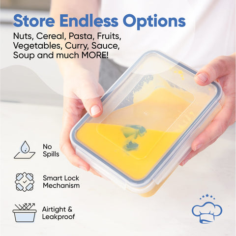Chef's Path 30oz rectangular container keeps pantry items organized and accessible.