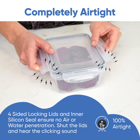 Chef's Path easy snap lids seal freshness and prevent leaks.