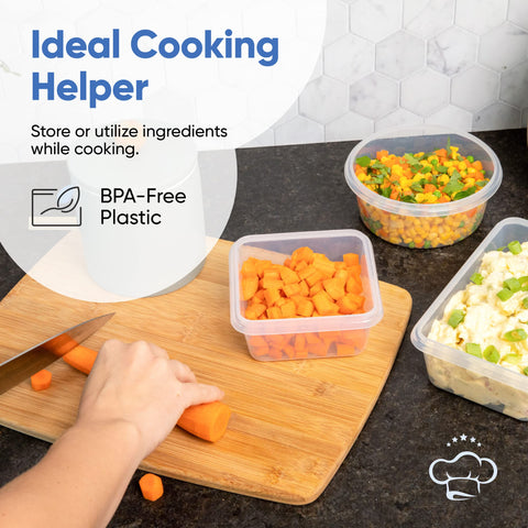 Chef's Path stackable design saves cabinet space and reduces clutter.