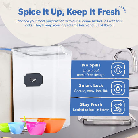 Chef's Path stackable design saves counter space and keeps shelves neat.