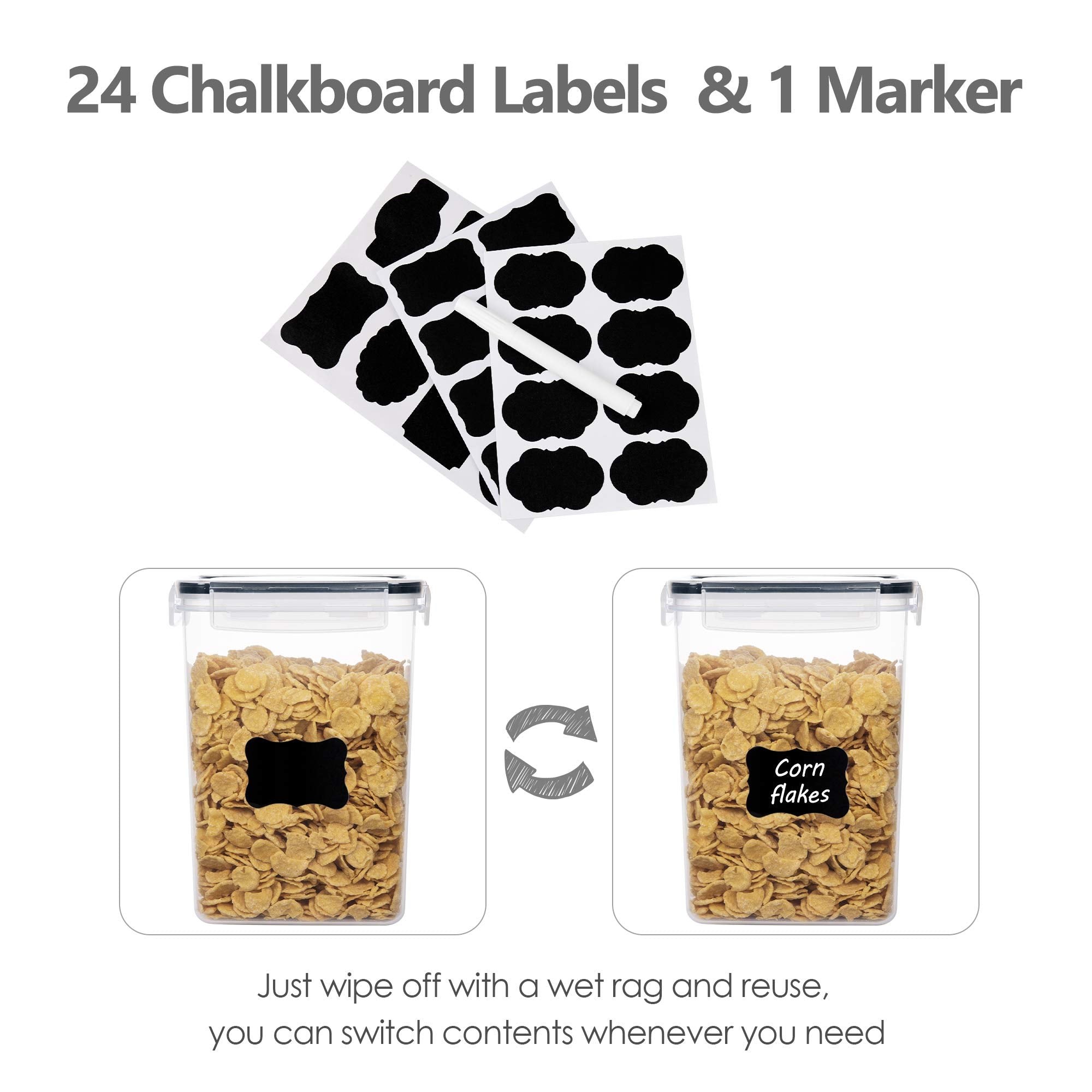 CHEFSTORY fits flour, sugar, pasta, and cereals in a tidy cabinet.
