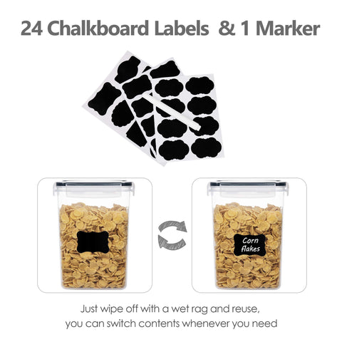 CHEFSTORY fits flour, sugar, pasta, and cereals in a tidy cabinet.