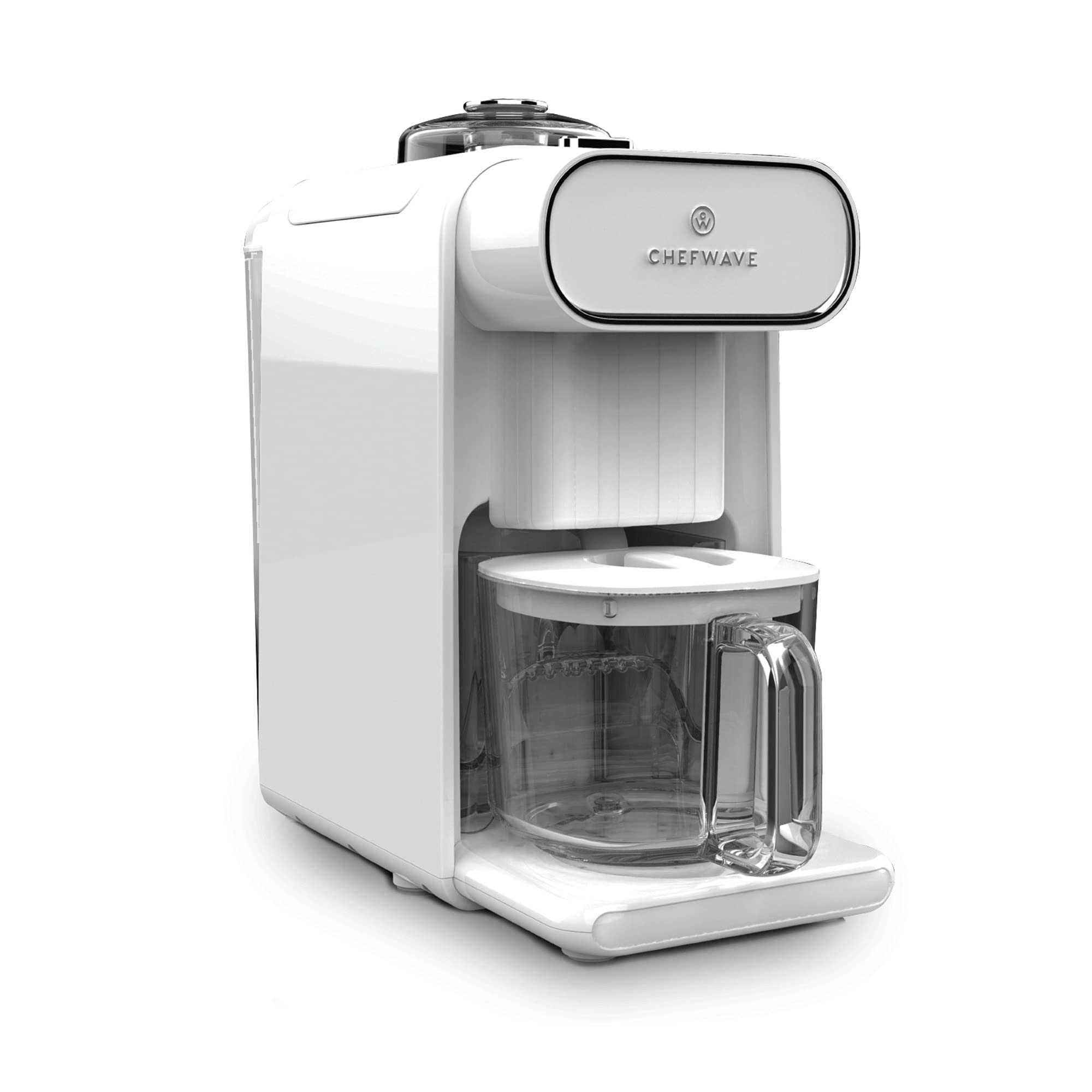 ChefWave Milkmade oat milk being poured, silky plant-based milk at home.
