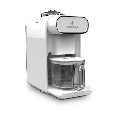ChefWave Milkmade oat milk being poured, silky plant-based milk at home.