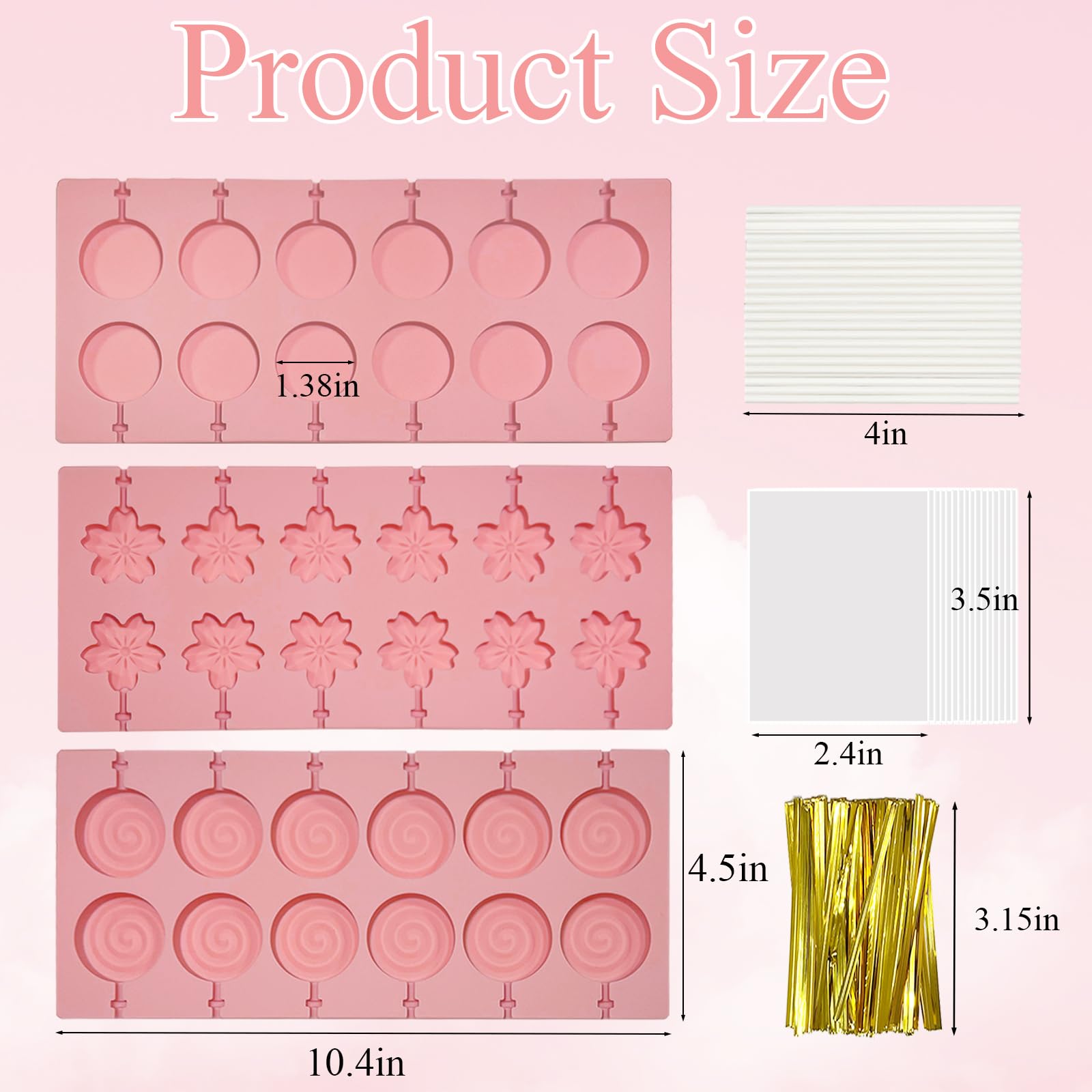 CHELIZIYA circle lollipop mold for easy release and bright candy.