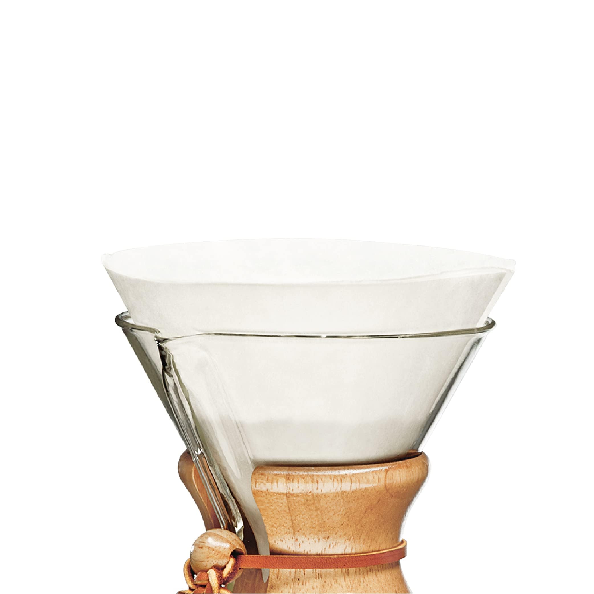 Chemex Bonded Filter Circle 100ct in exclusive packaging supports convenient brewing.