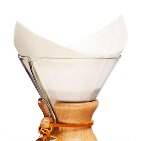 Chemex bonded square filter 100ct in exclusive 2-pack packaging for easy brewing