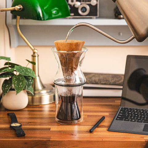 Chemex double-walled mug balances weight for daily use.