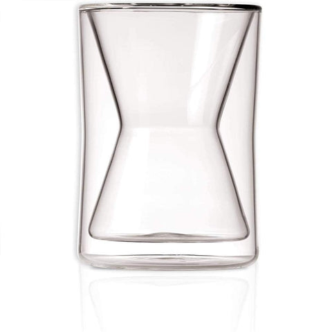 Chemex double-walled mug with insulated ceramic keeps drinks hot.