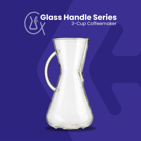 Chemex pour-over glass coffeemaker exclusive packaging enhances premium gifting appeal.