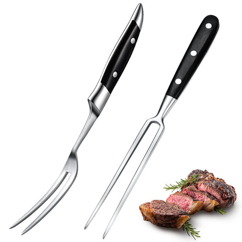 CHENGU carving fork 12-inch with stainless steel head for precise meat carving.