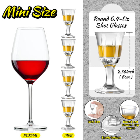 CHENGU clear cordial glasses 0-4oz set showcasing transparent clarity.