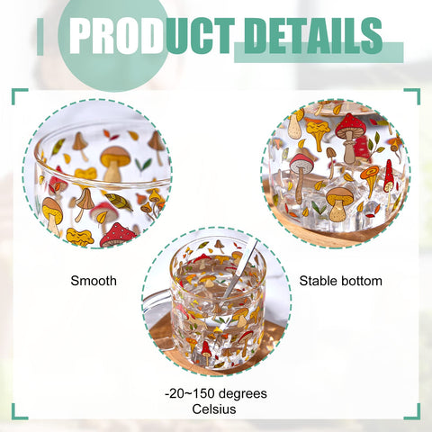 CHENGU colorful mushroom pattern mug resists fading for daily use.