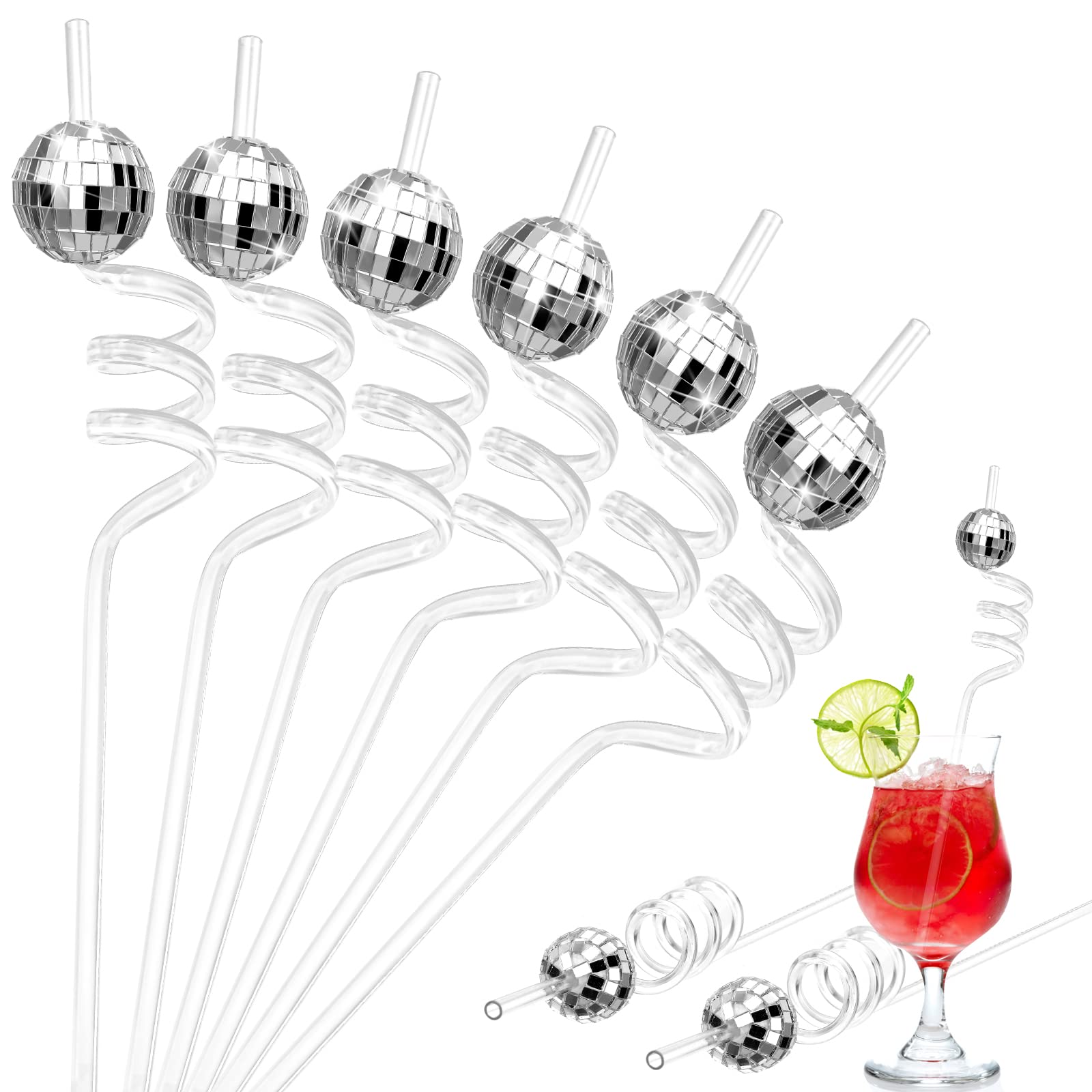 CHENGU disco ball straw set adds retro flair to drinks