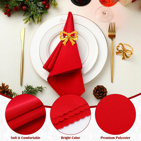 CHENGU eight-piece napkin rings set on display for multi-place settings.