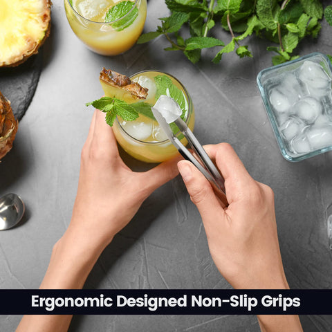 CHENGU locking kitchen tongs keep compact storage and safety.