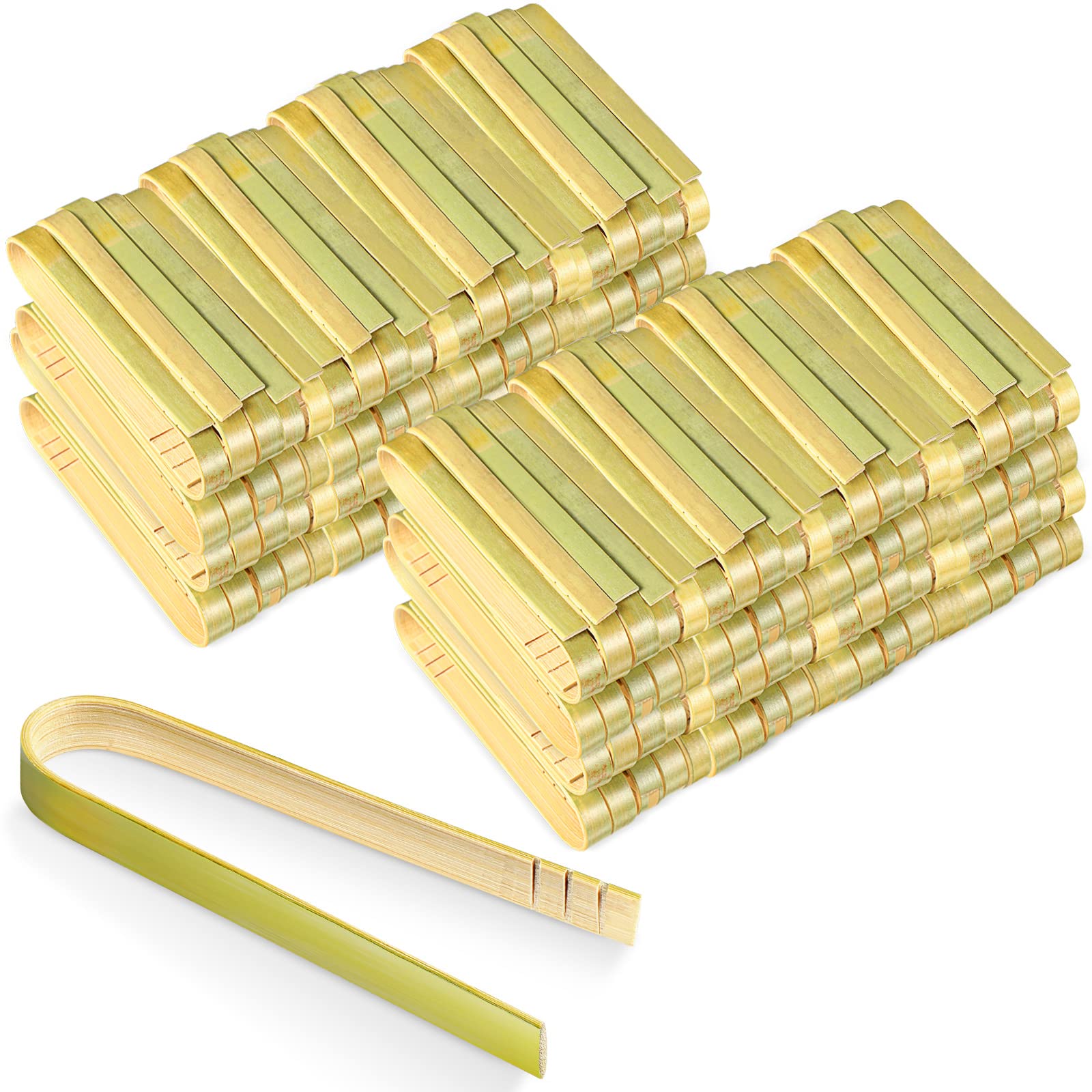 Chengu mini bamboo tongs 10cm for precise buffet serving