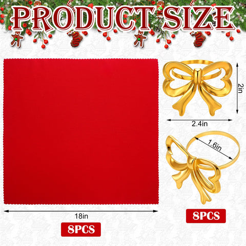 CHENGU red cloth napkin texture for holiday dining.