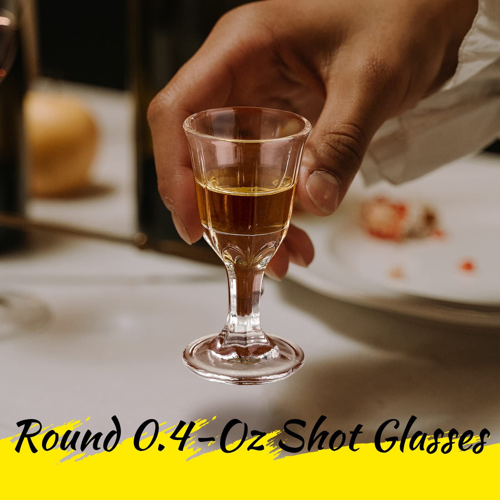 CHENGU reusable glass shot glasses are durable and long-lasting.