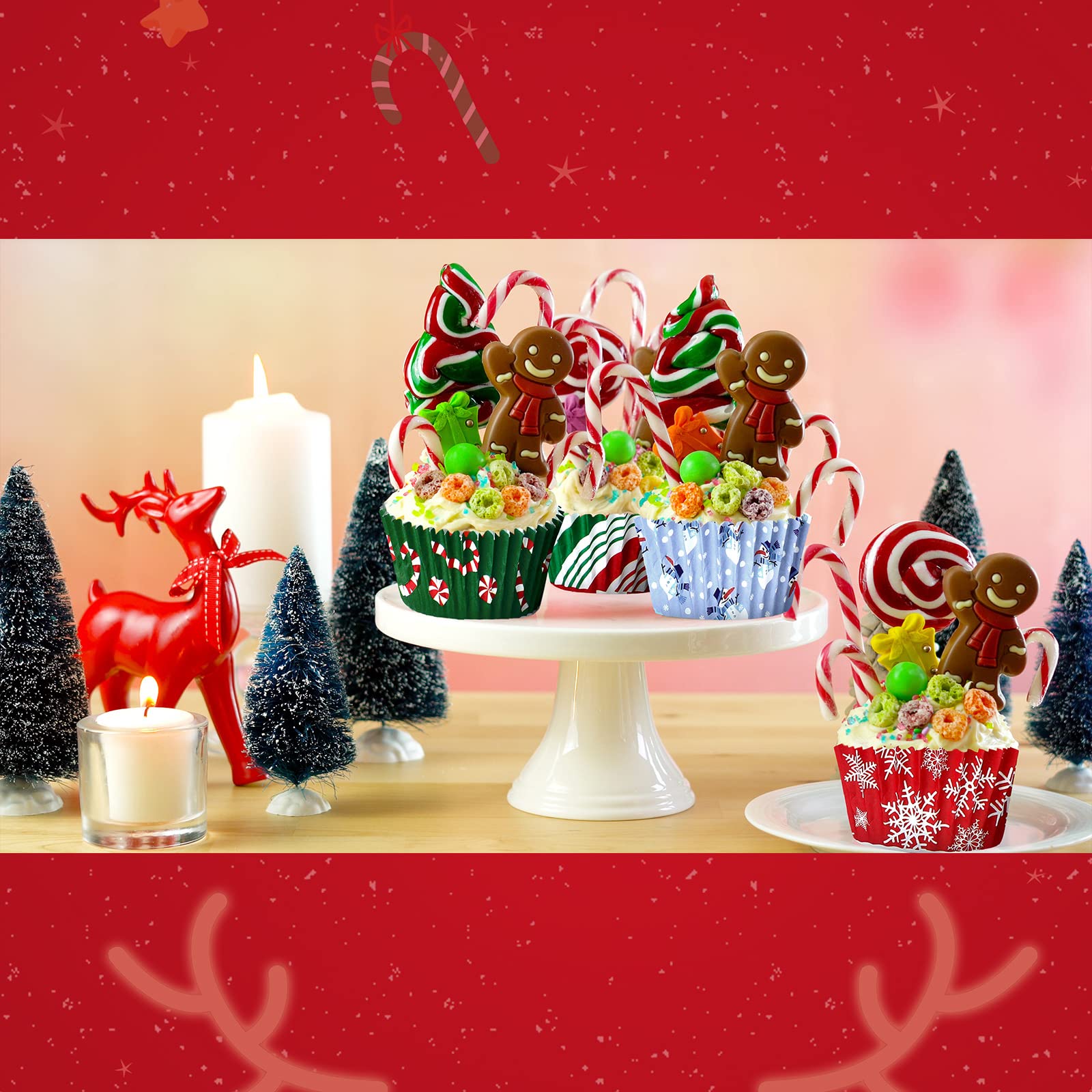 CHENGU Snowflake cupcake liner adds wintry charm to desserts