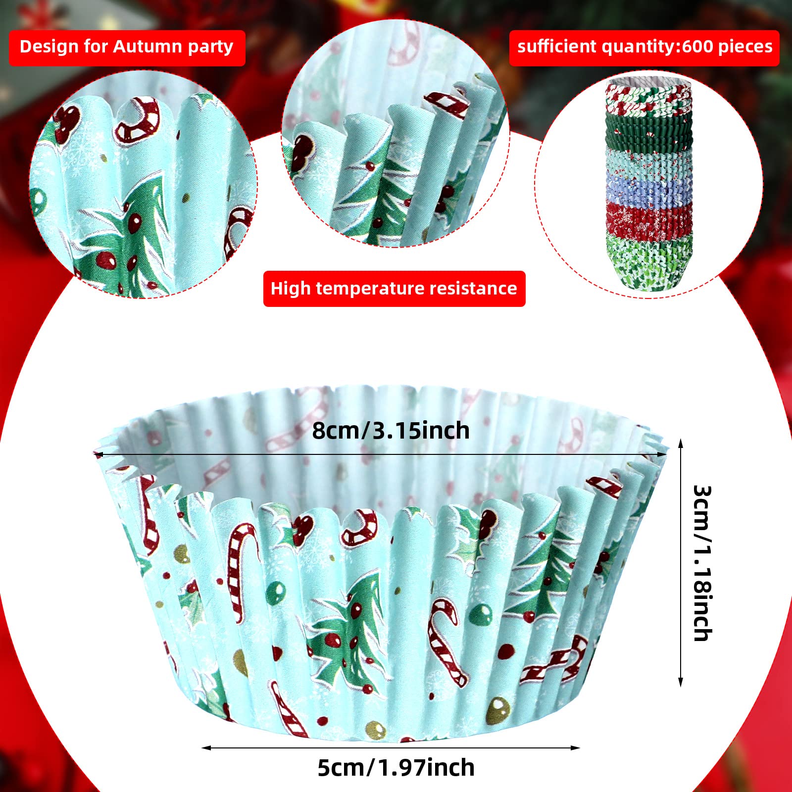 CHENGU Snowman cupcake liner for playful holiday treats