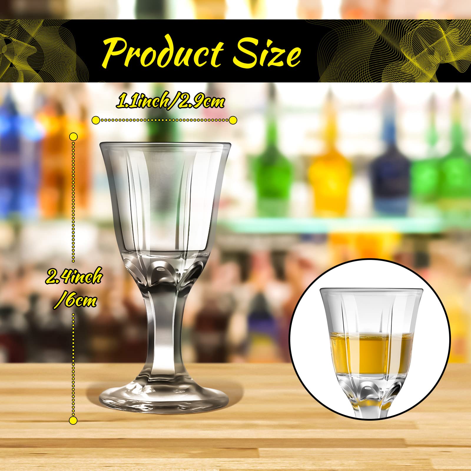 CHENGU tequila shot glasses with base offering stable grip.