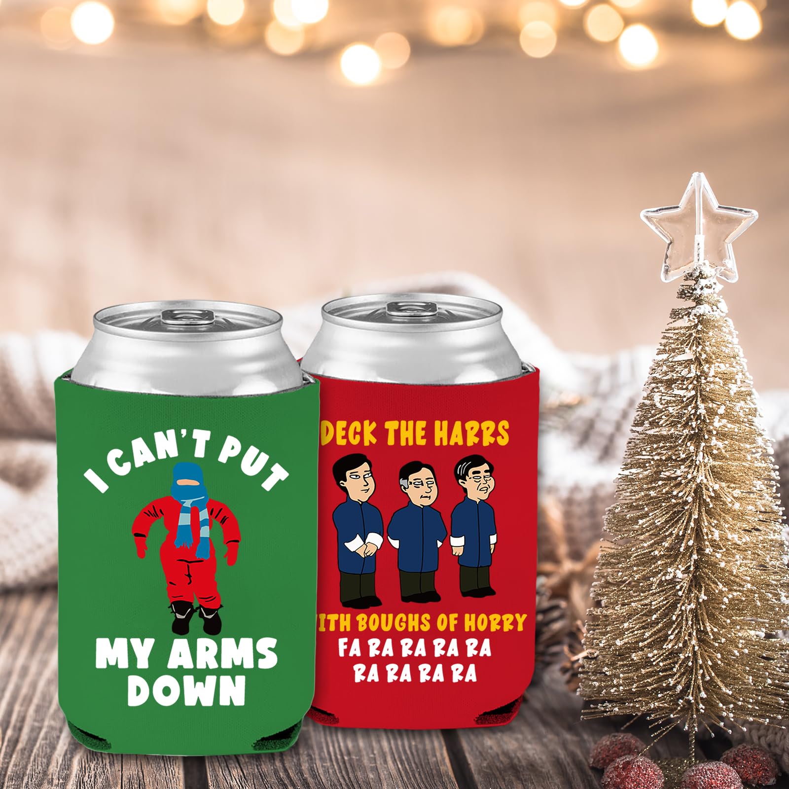 Cheroloven Christmas can covers design 4 premium neoprene insulation for colder drinks.