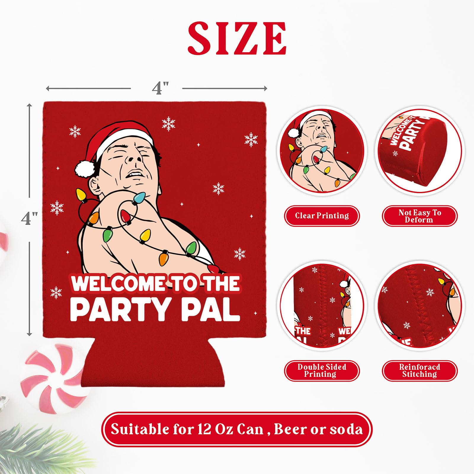 Cheroloven Die Hard Hans Gruber cooler sleeve adds festive flair while chilling beverages.